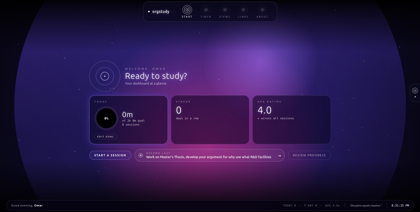 ORGSTUDY screenshot